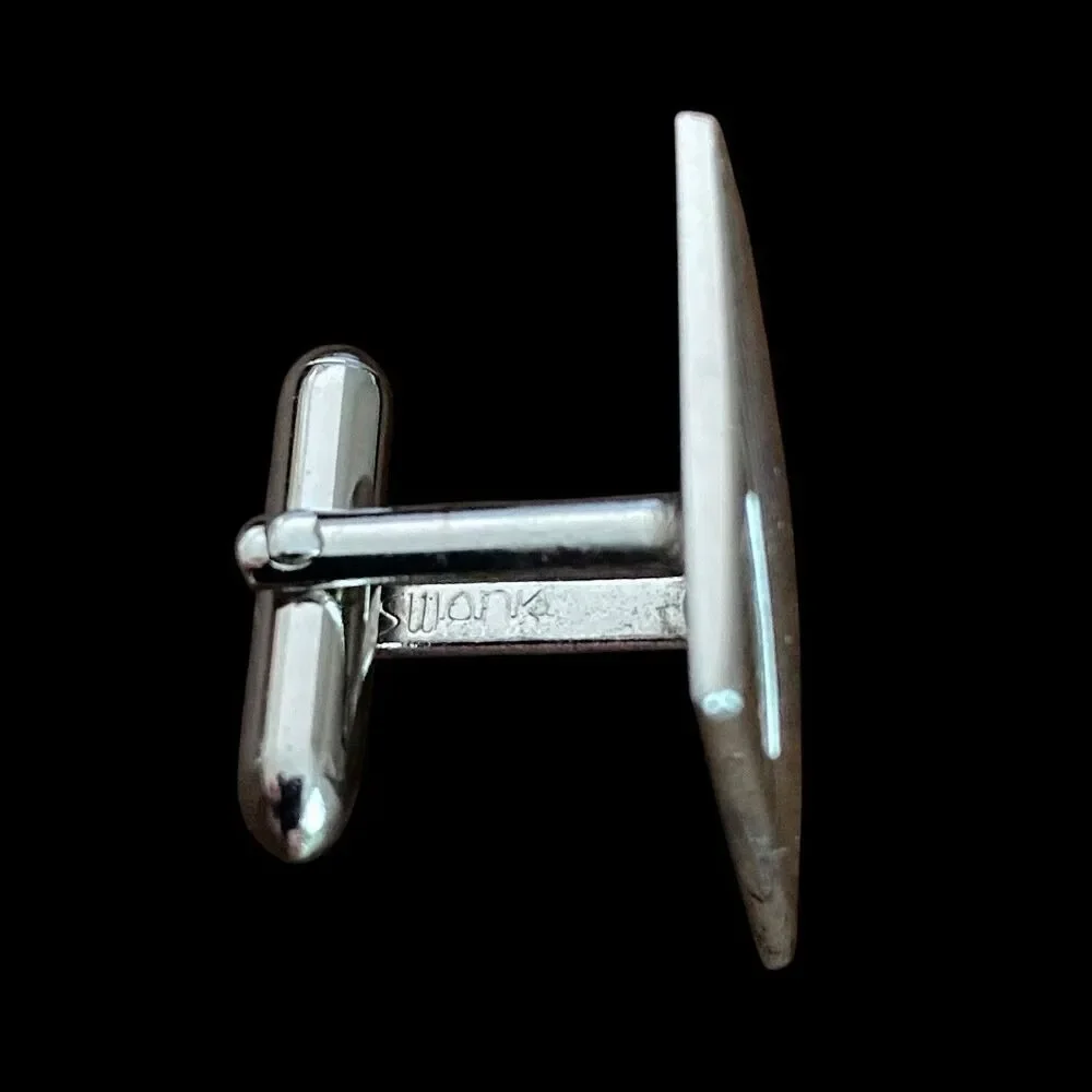 Vintage Swank Cufflinks Silver Tone Squares MCM Mad Men
